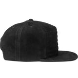Pleated Suede Snapback