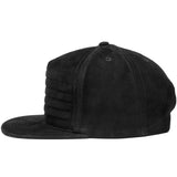 Pleated Suede Snapback